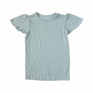 Kickee Pants Bamboo Light Blue Flutter Sleeve Tee Size XS(5/6)